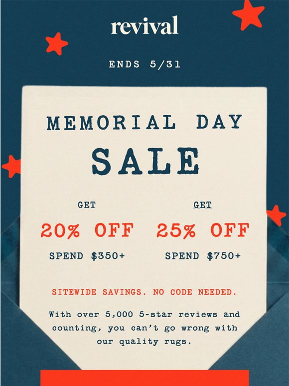 Up to 25% off sitewide is on