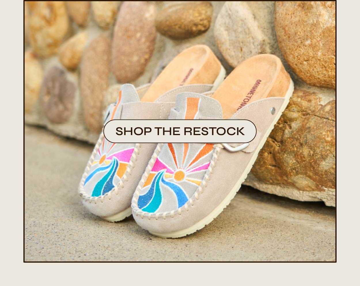 Sunset Embroidery Buckle Clog
