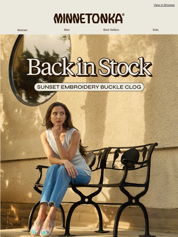 Restock Alert! Sunset Embroidery Buckle Clog