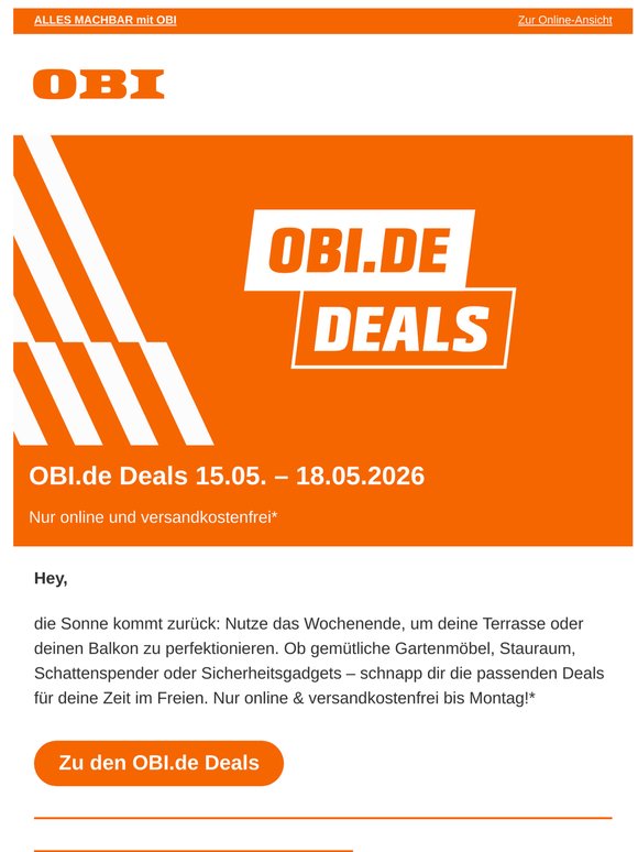 OBI.de Deals für dein Garten-Upgrade 🏡
