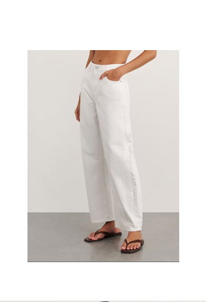 JAG Lucia Barrel Leg Jean White
