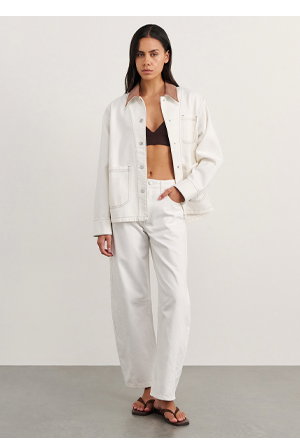 JAG Lucia Barrel Jean White