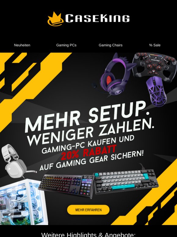 ✨ Gaming Gear günstiger sichern – bis zu 20 % Rabatt beim PC-Kauf