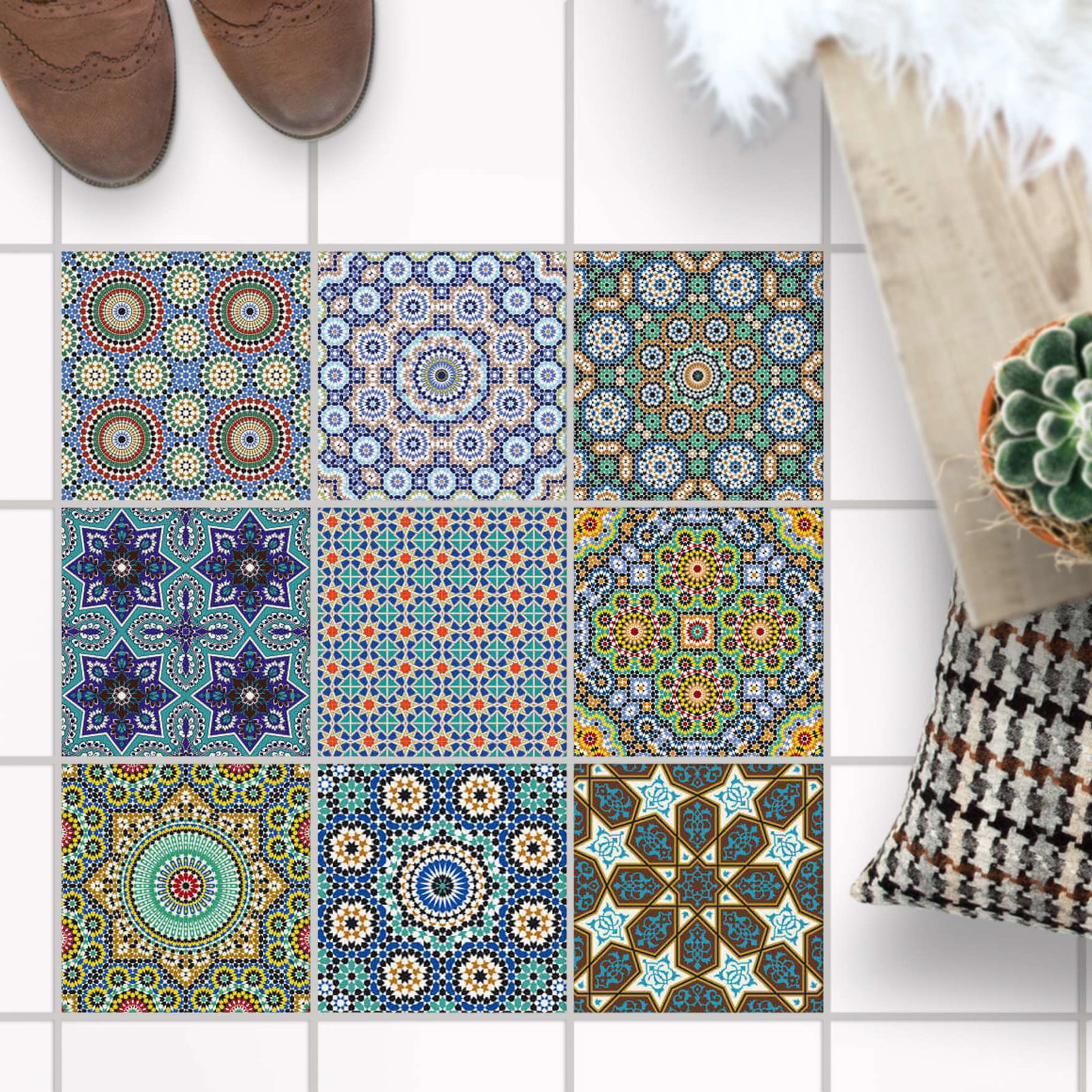 Image of Fliesenaufkleber Boden für Küche & Bad  - Design: Orientalisches Mosaik
