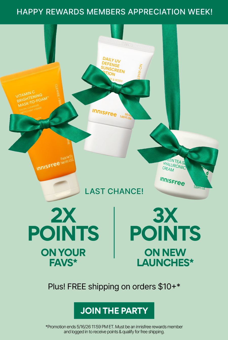3X POINTS ON NEW LAUNCHES + 2X POINTS ON FAVS