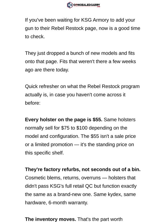 If your gun wasn't on the Rebel page before, check again