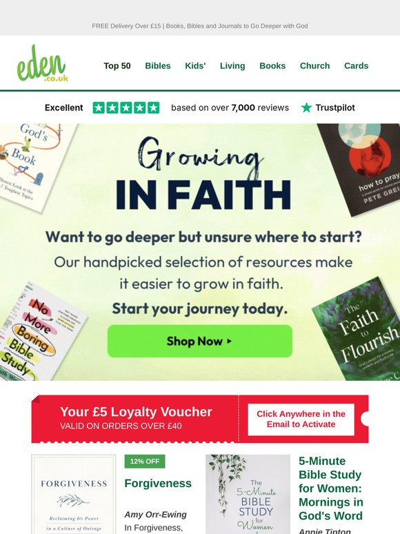 🌱 Ways to Grow Your Faith + Your £5 Voucher