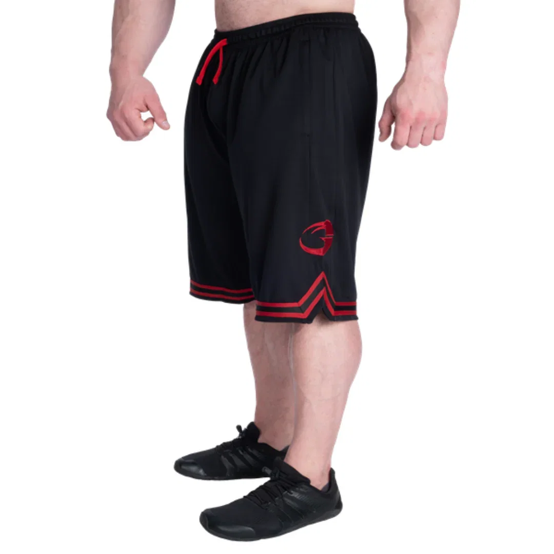Image of GASP Basketball Iron Shorts, Black/Red (p)