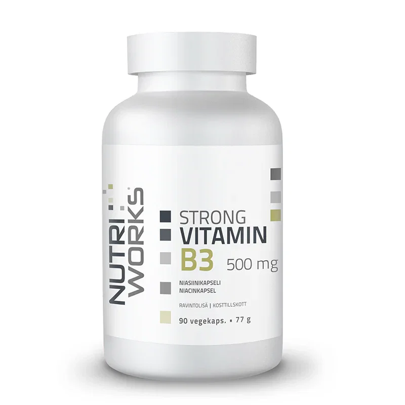 Image of Nutri Works Strong Vitamin B3 (niasiini), 90 vegekaps.