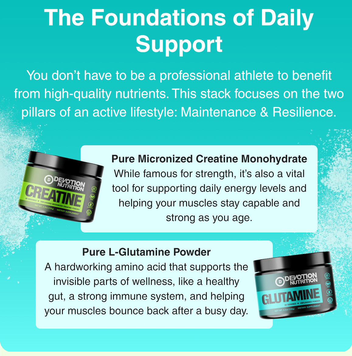 Creatine + Glutamine | Strength & Recovery Performance Bundle