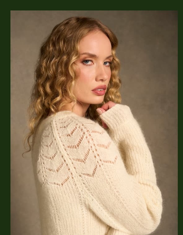 Shop The Pointelle Mohair Blend Knit – Cream