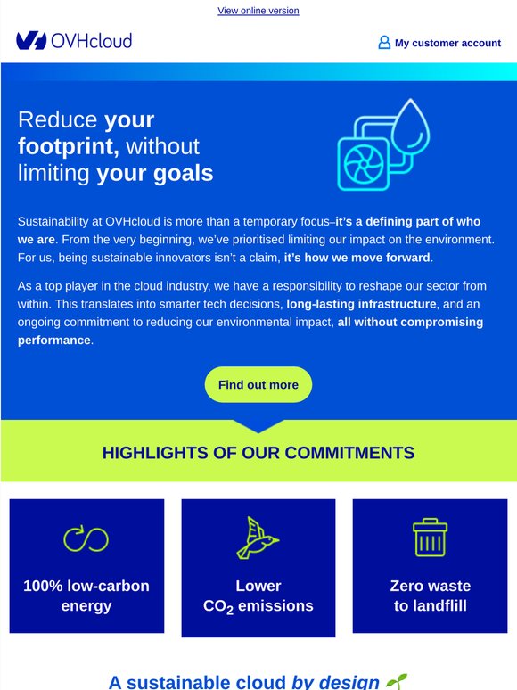 Your cloud powered sustainably 🌱
