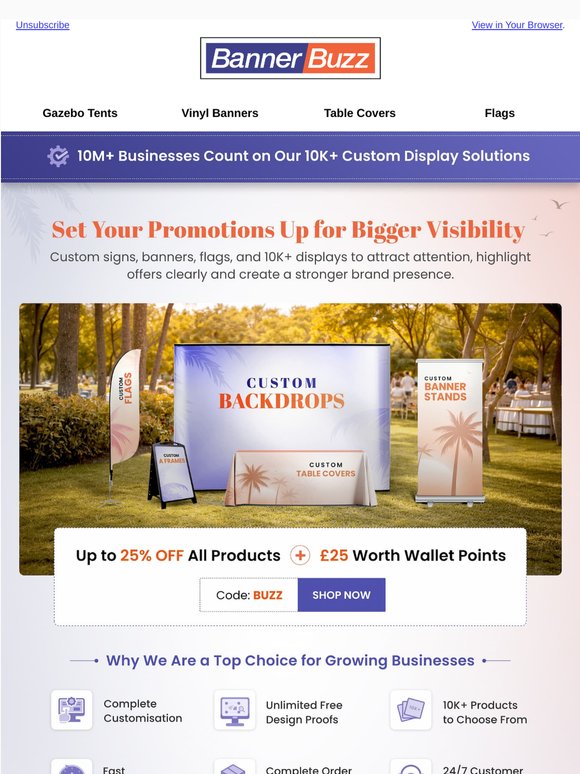 🎉 25% OFF Your Next Big Promotions