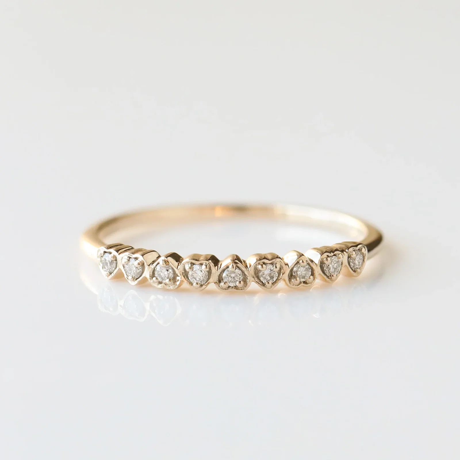 Image of Diamond Heart Stacking Ring