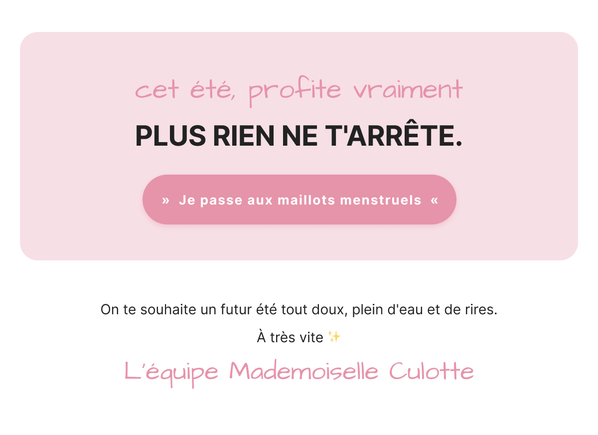 Maillots de bain menstruels 