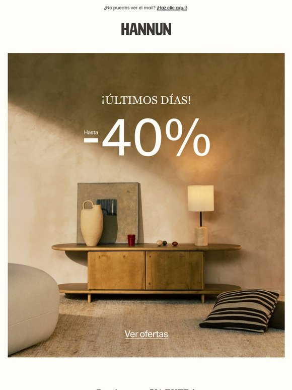Últimos días · Hasta -40%