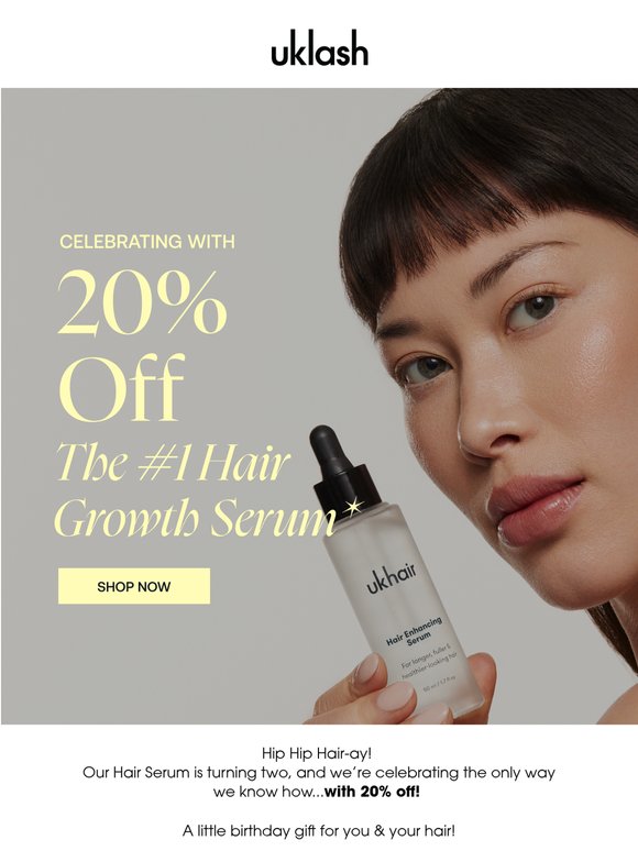 20% OFF Hair Serum Starts NOW!