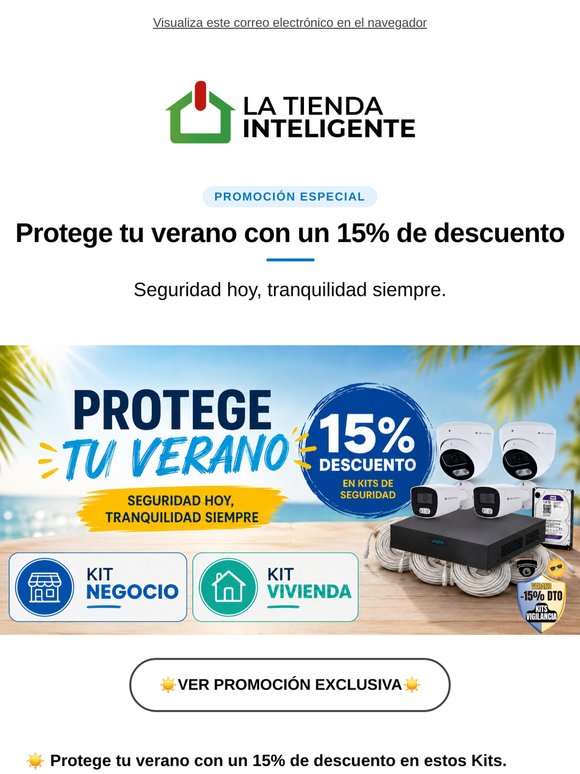 🔒 Campaña Verano 2026: 15% DTO en kits de seguridad