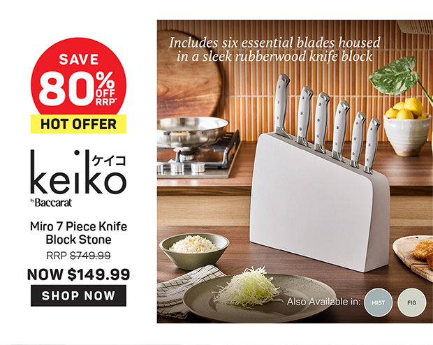 Baccarat Keiko Miro 7 Piece Knife Block