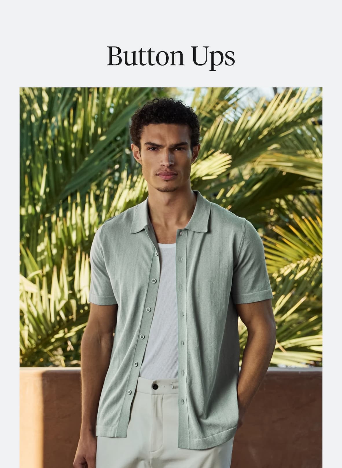 Riviera Knit Button Up