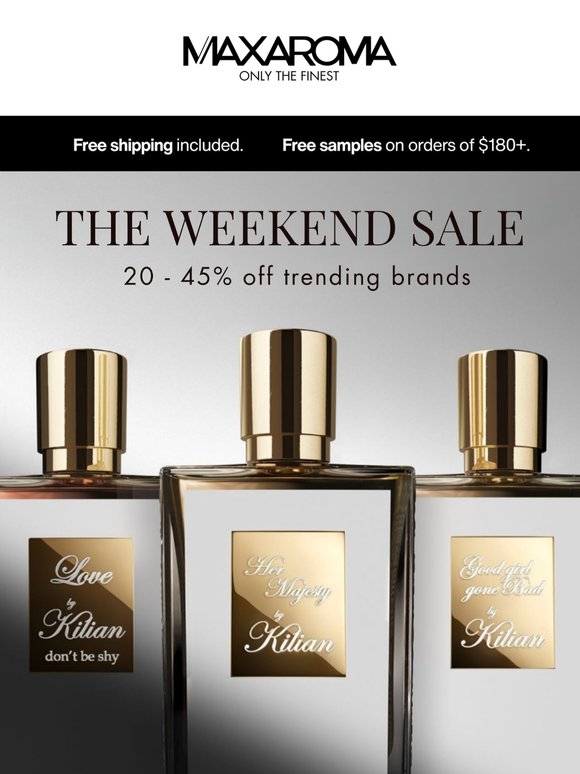 🔥 20–45% OFF: Weekend Sale is back!