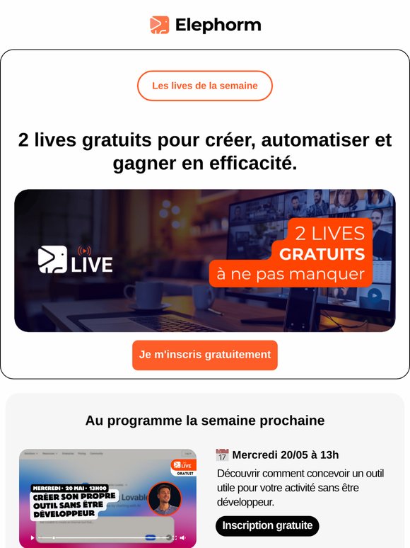2 lives pour créer plus vite avec l’IA