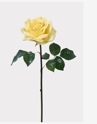 Yellow Artificial Natural Touch Rose - 35.25