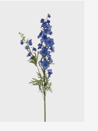 Blue Artificial Blooming Delphinium Flower - 39