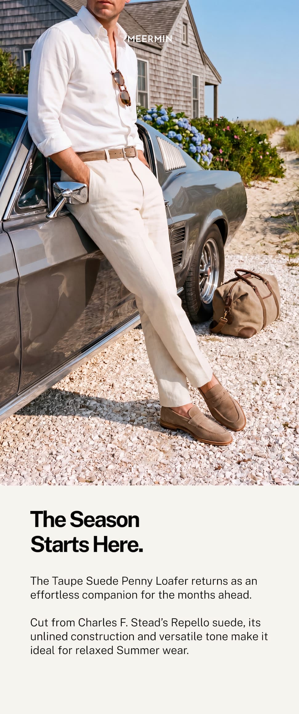 Taupe Suede Unlined Loafers