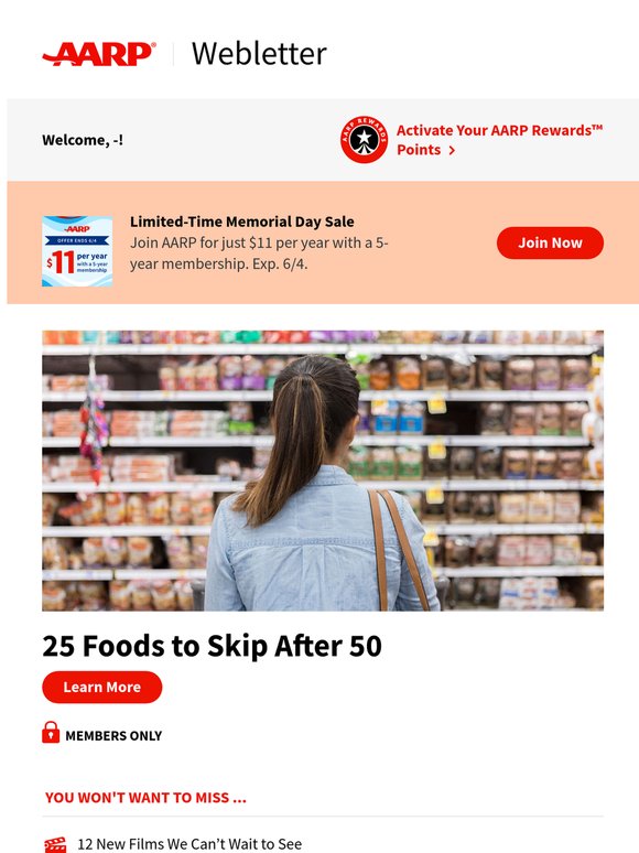 25 Foods to Skip After Age 50