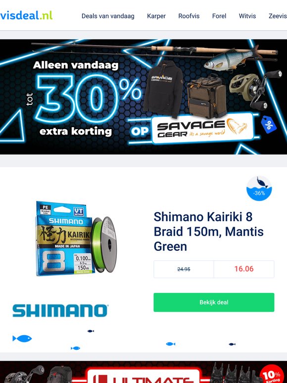🎣 Alleen deze week Ultimate tot 20%