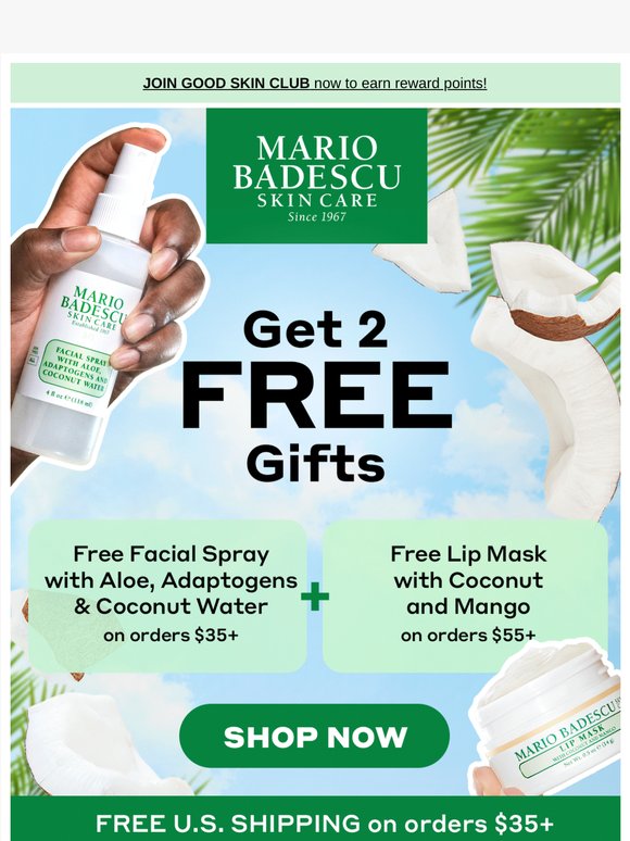 Get 2 FREE Full-Size Gifts on Us