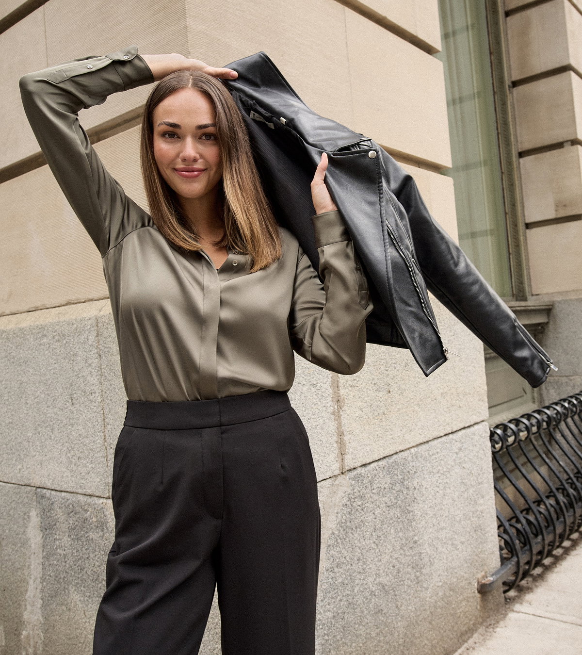 Relaxed Button-Up Blouse for Tall Women