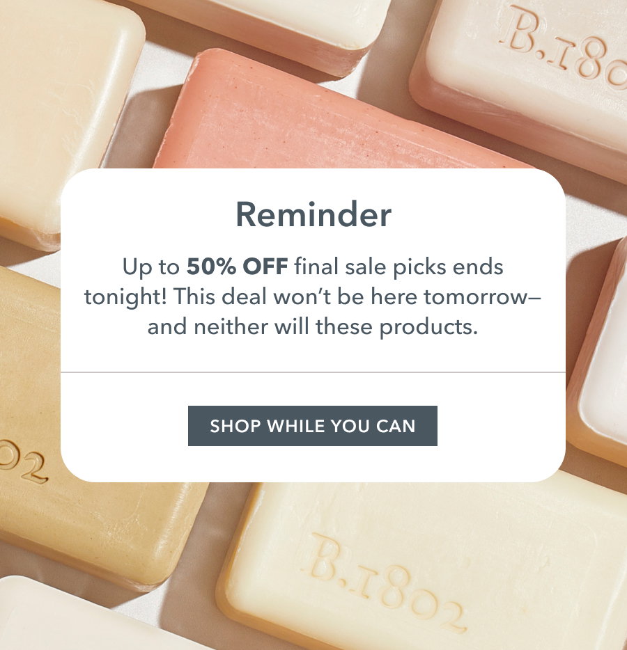 Reminder: Up to 50% OFF