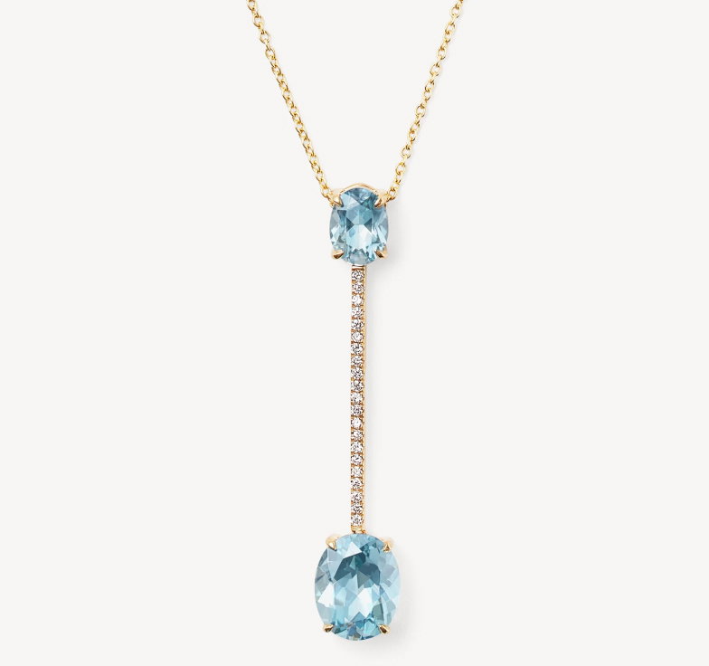 Diamond Straight Drop Necklace