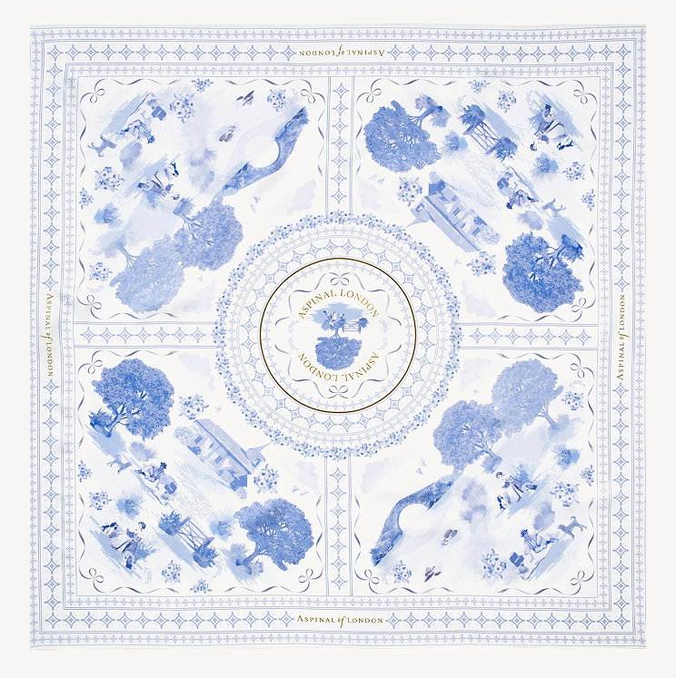 Toile De Jouy Silk Scarf