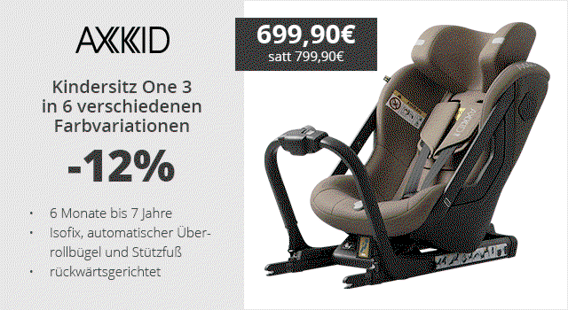 Axkid - Kindersitz One 3 in 6 verschiedenen Farbvariationen  -12% 