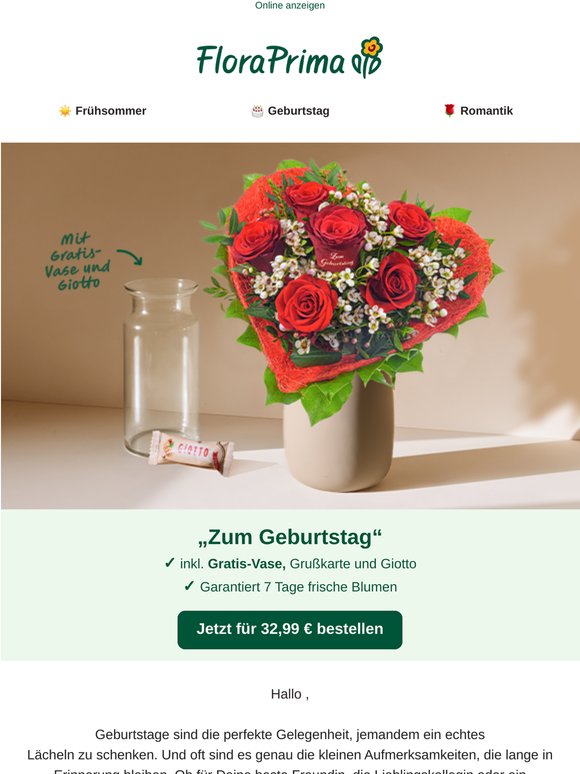 Blumen zum Geburtstag? Kommt immer von Herzen 💐