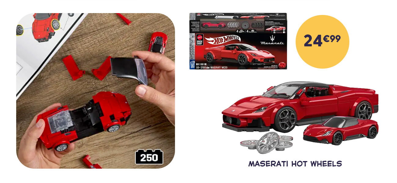 Maserati Hot Wheels à construire Mattel Brick Shop
