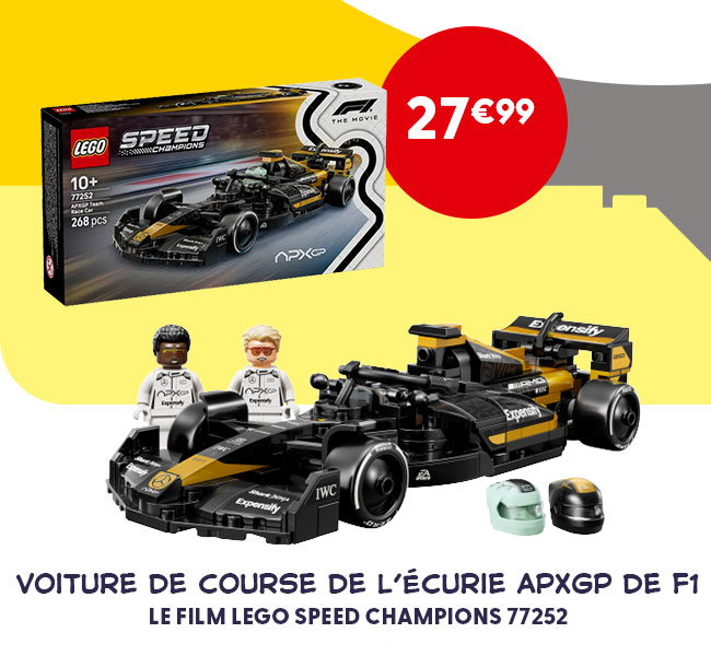 Voiture de course de l’écurie APXGP de F1 : le film LEGO Speed Champions 77252
