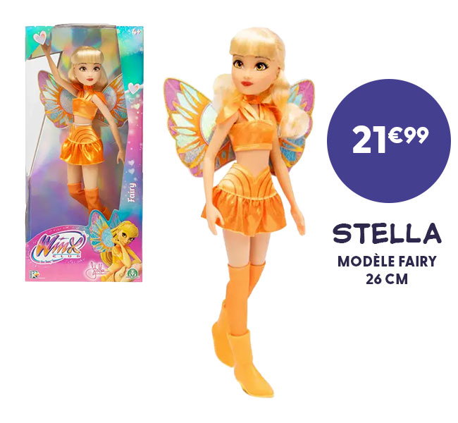 Poupée Winx 26 cm Modèle Fairy - Stella