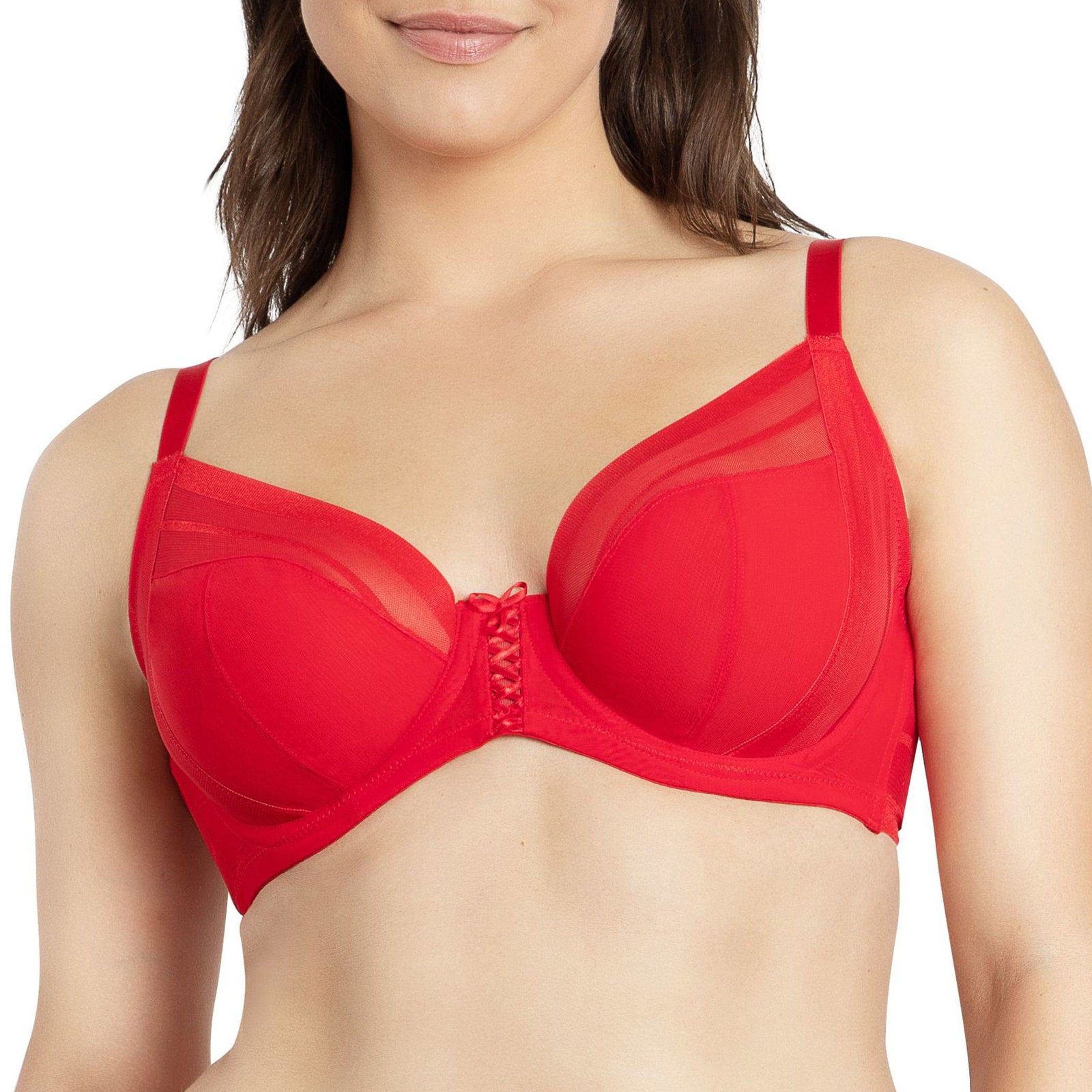 Image of Shea Full Bust Unlined Plunge Bra - Racing Red