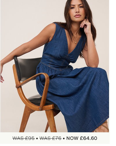 Mid-Wash Jackson Denim Midi Dress