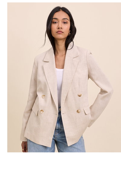 Stone Double Breasted Alicia Blazer