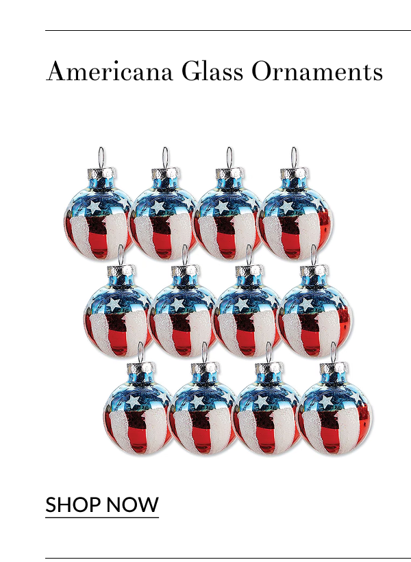 Americana Glass Ornaments