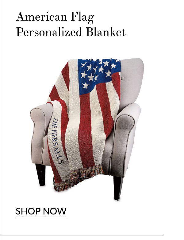 American Flag Personalized Blanket