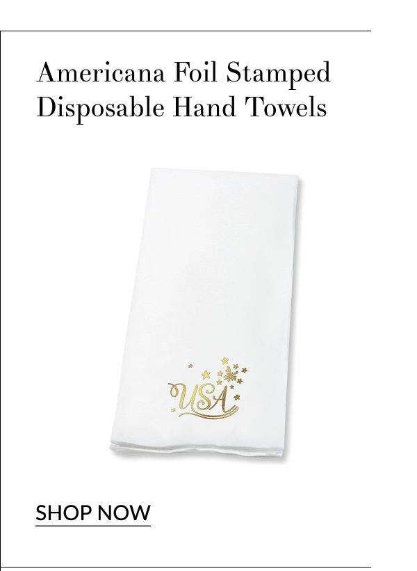 Americana Foil Stamped Disposable Hand Towels