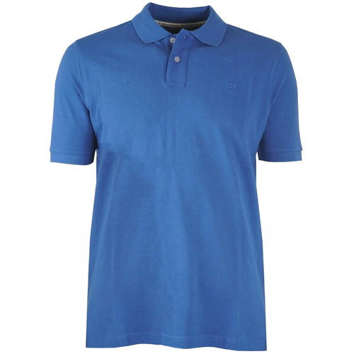 Shop Albert and Maurice Indigo Blue Polo Shirt
