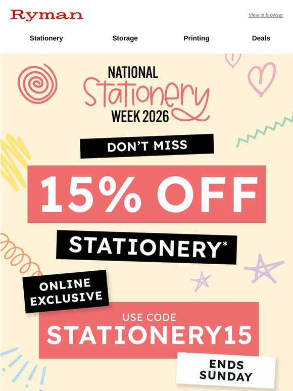 Save On Stationery Favourites 🔥