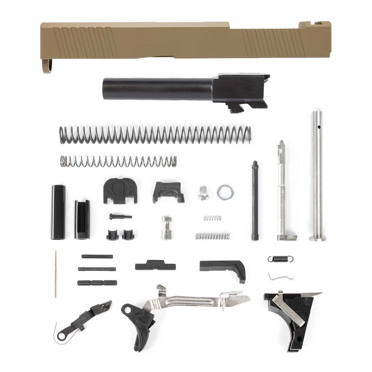 Image of Glock® 19 Gen 3 Compatible Pistol Build Kit w/ FDE RMR-Cut Slide